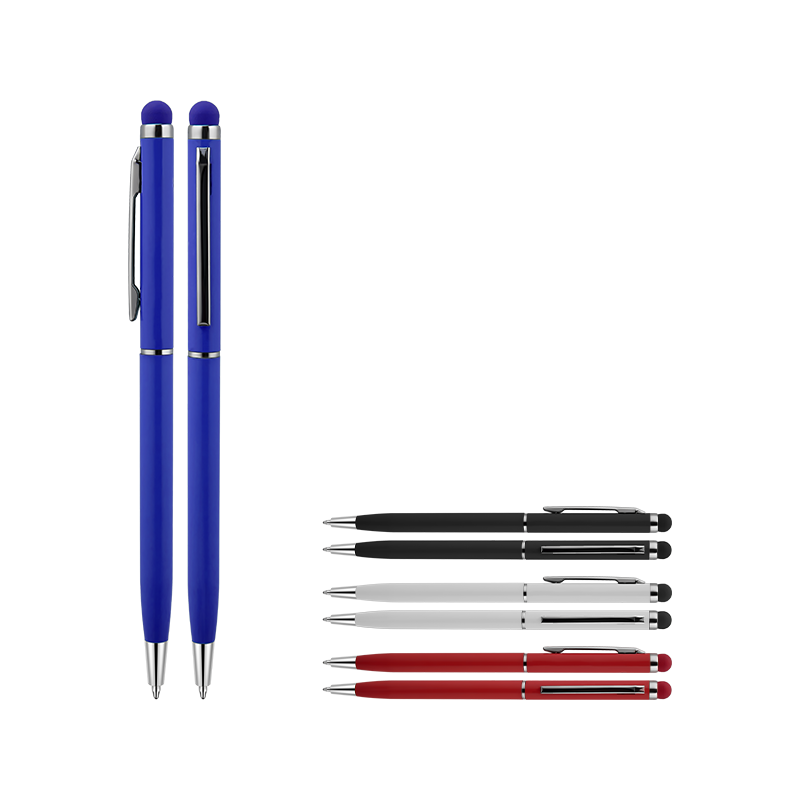 587 Beyaz Metal Tükenmez Touchpen Kalem
