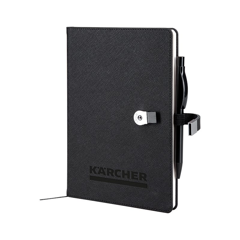 1701 Siyah 15 x 21 Termo Deri USB'li Defter