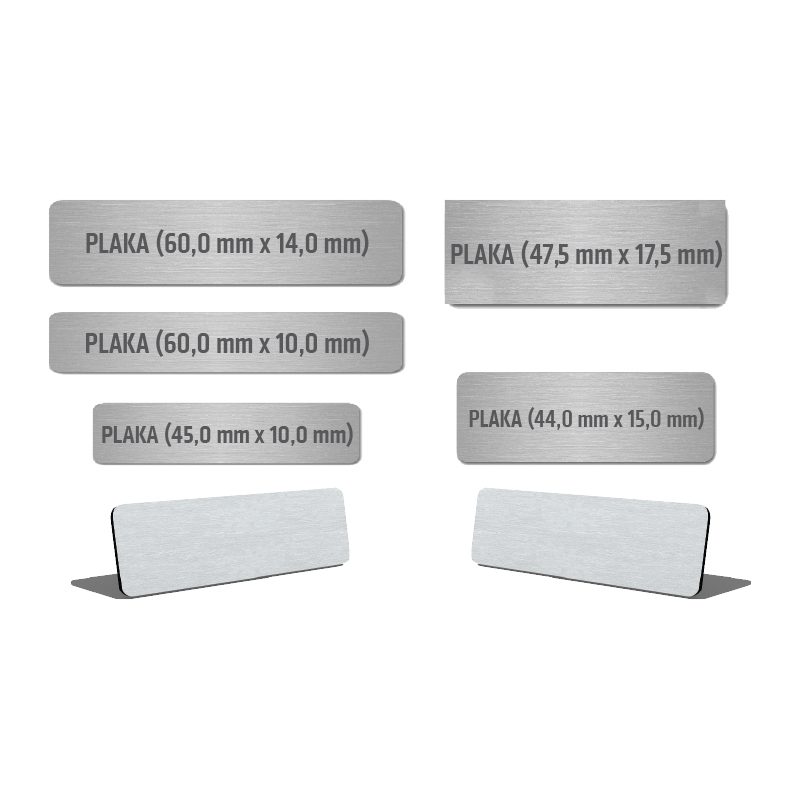 Metal Plaka-4510 Uni Metal Plaka  (45,0 mm x 10,0 mm)