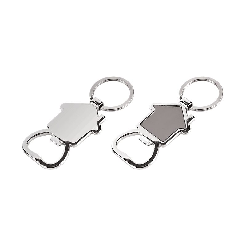 6604 Krom Tek Taraflı Metal Anahtarlık